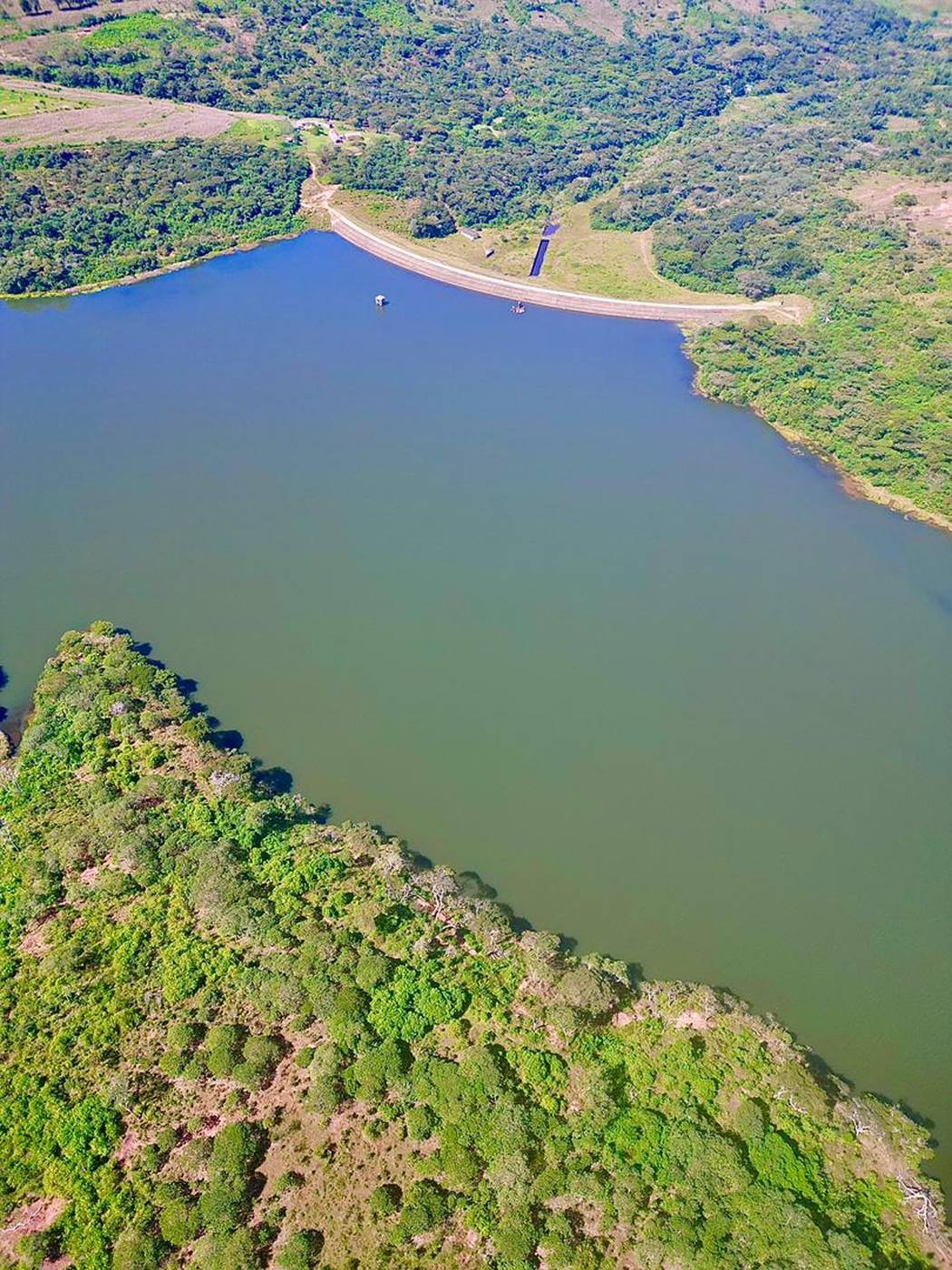 Bangazan shoreline, aerial